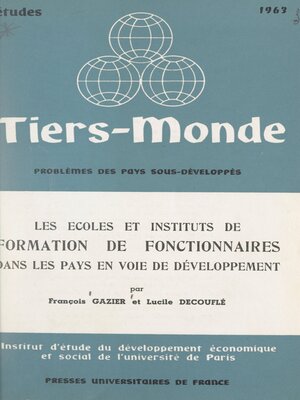 cover image of Les écoles et instituts de formation de fonctionnaires dans les pays en voie de développement